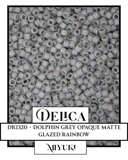 DB2320-Miyuki Delica 11/0:Dolphin Grey O/MA/GL/R (7 gram pkg ~1400 Pcs)