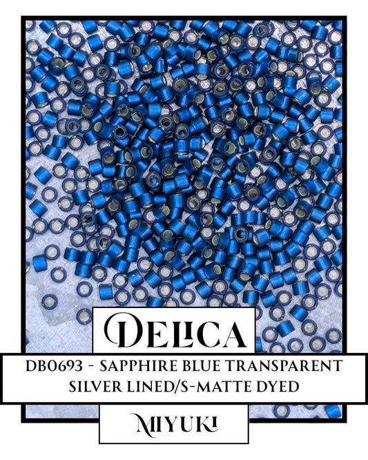 DB0693-Miyuki Delica 11/0:Sapphire Blue T/SL/S-MA (D) (7 gram pkg ~1400 Pcs)