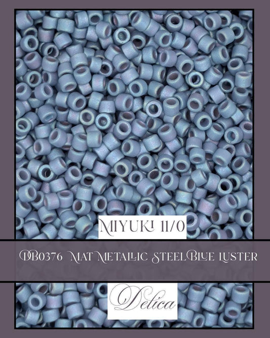 DB0376-Miyuki Delica 11/0:Denim Blue O/MA/L/R (7 gram pkg ~1400 Pcs)