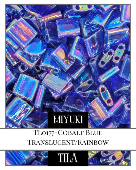 TL0177-Miyuki Tila Beads:Cobalt Blue T/R (7.5g pkg)