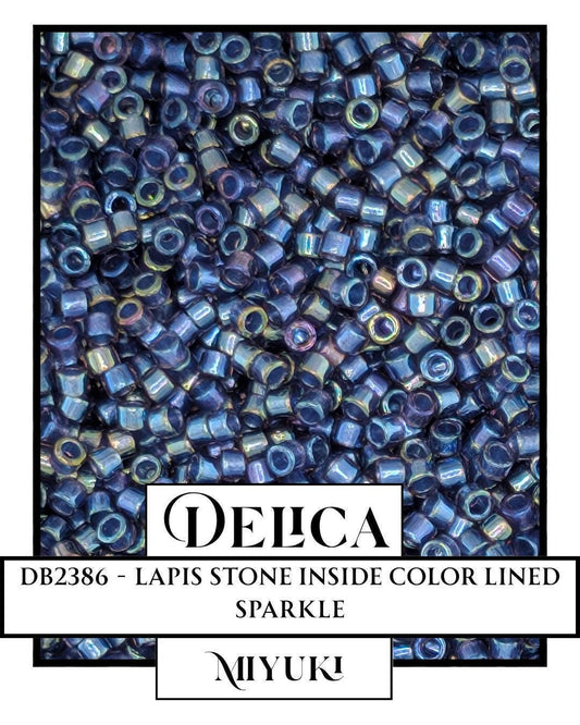 DB2386-Miyuki Delica 11/0:Lapis Stone ICL/R (D) (7 gram pkg ~1400 Pcs)