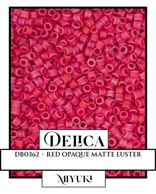 DB0362-Miyuki Delica 11/0:Red O/MA/L (7 gram pkg ~1400 Pcs)