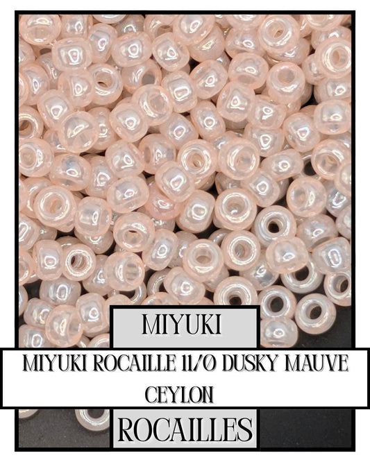 11-0519 Miyuki Rocailles 11/0 | Dusky Mauve Ceylon 20g