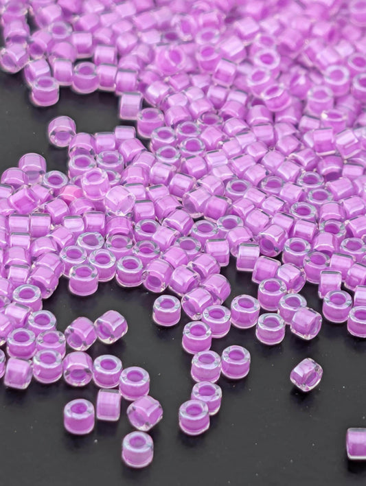 DB2038-Miyuki Delica 11/0:Luminous Plum Crazy ICL (7 gram pkg ~1400 Pcs)