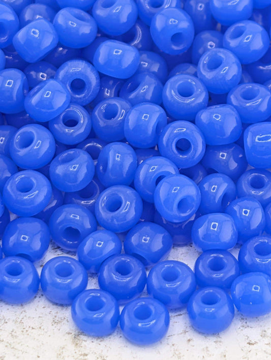 Preciosa Translucent Blue Opal: Size 6/0 15g pkg