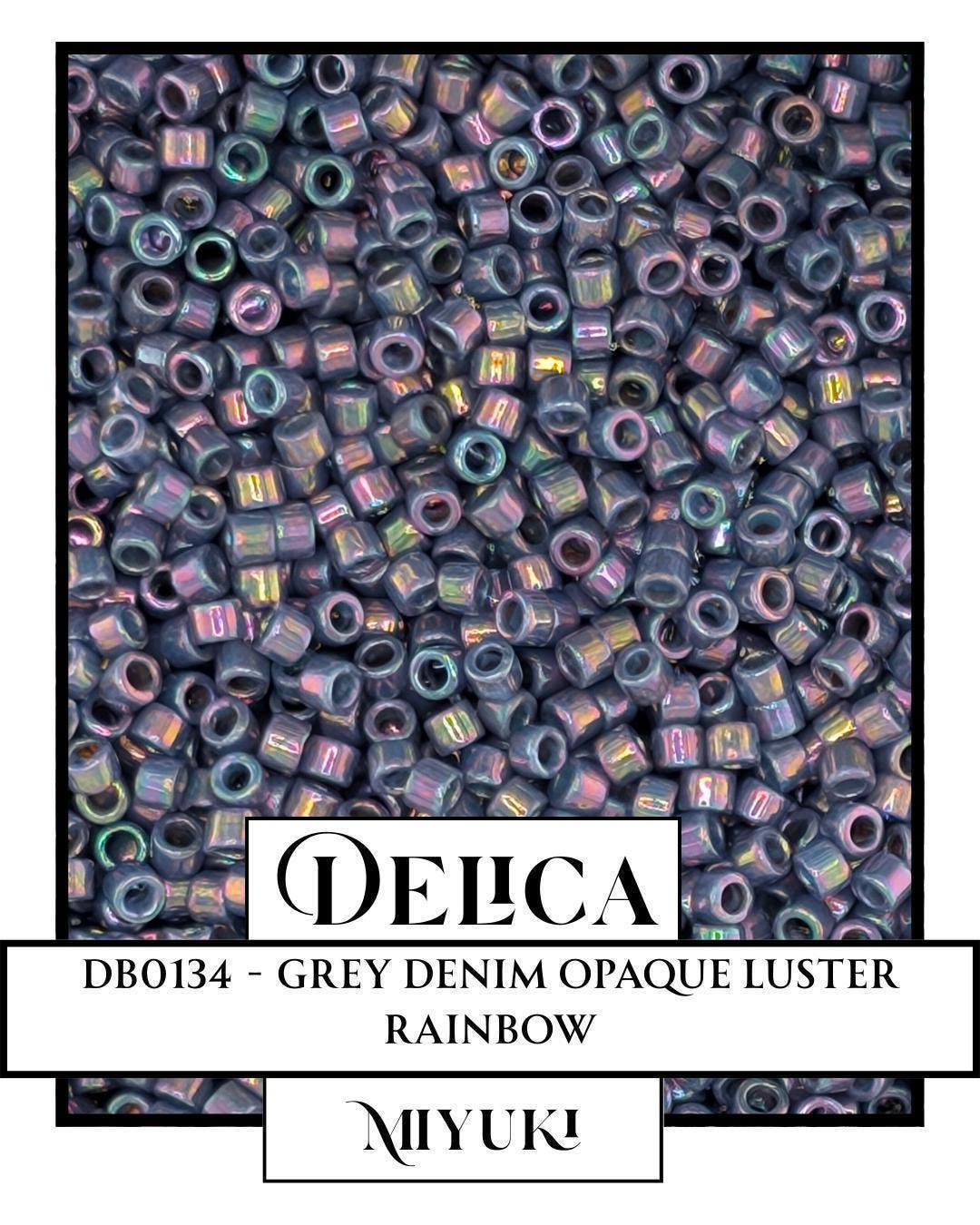 DB0134-Miyuki Delica 11/0:Grey Denim O/L/R (7 gram pkg ~1400 Pcs)