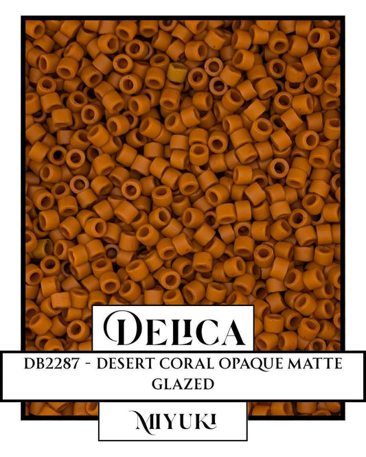 DB2287-Miyuki Delica 11/0:Desert Coral O/MA/GL (7 gram pkg ~1400 Pcs)