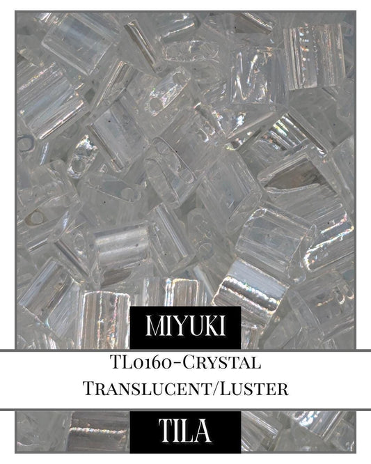 TL0160-Miyuki Tila Beads:Crystal T/L (7.5g pkg)