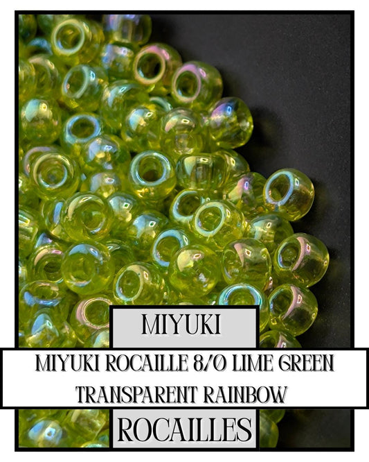 Miyuki Rocaille 8/0 | Lime Green T/R