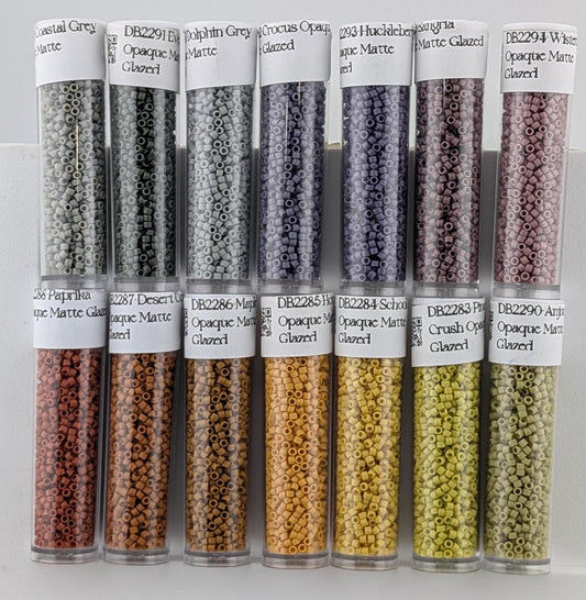 Matte Glazed Delica Seed Bead Kit 14 ColorsSize 11/0 Tube