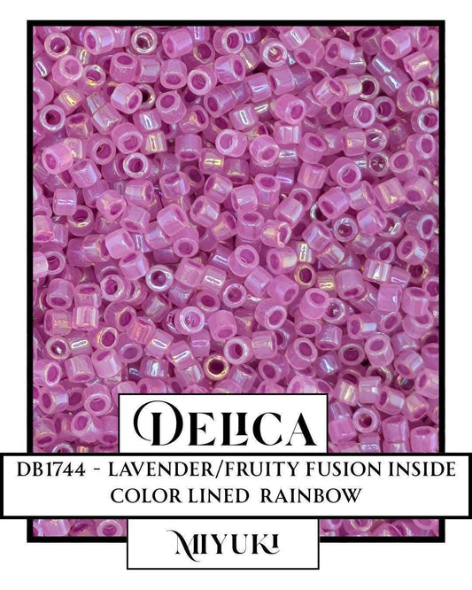 DB1744-Miyuki Delica 11/0:Lavender/Fruity Fusion ICL/R (7 gram pkg ~1400 Pcs)