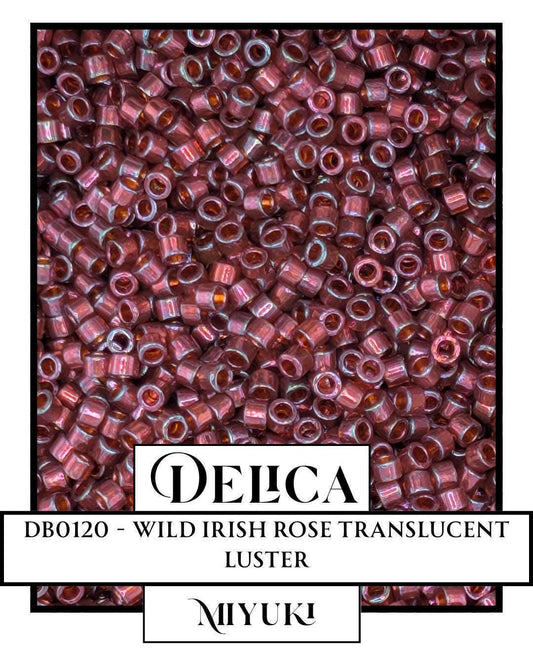 DB0120-Miyuki Delica 11/0:Wild Irish Rose T/L (7 gram pkg ~1400 Pcs)