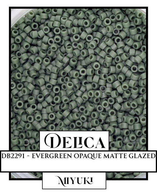 DB2291-Miyuki Delica 11/0:Evergreen O/MA/GL (7 gram pkg ~1400 Pcs)