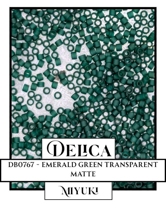 DB0767-Miyuki Delica 11/0:Emerald Green T/MA (7 gram pkg ~1400 Pcs)
