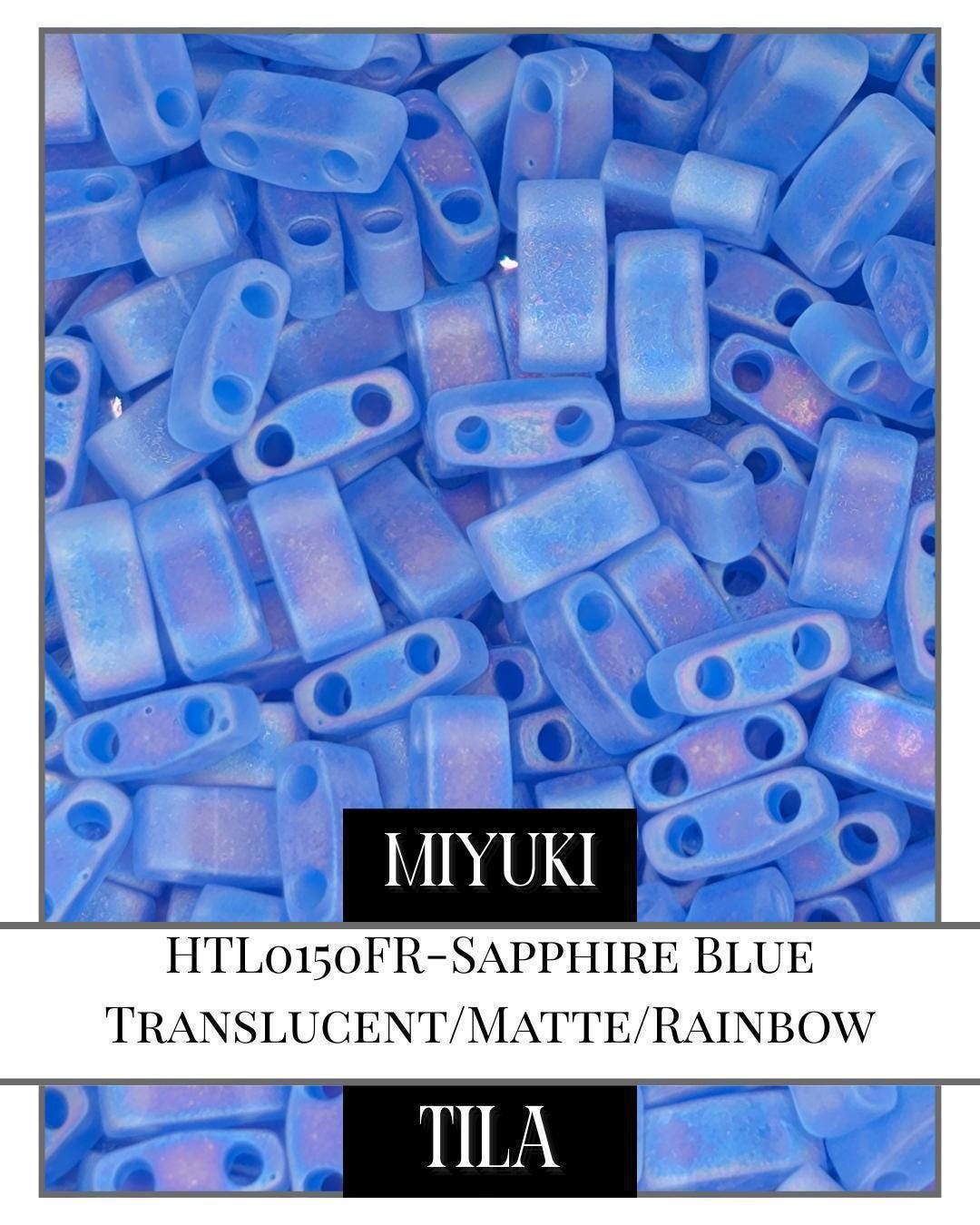 HTL0150FR-Miyuki Tila Beads:Sapphire Blue T/MA/R (7.5g pkg)