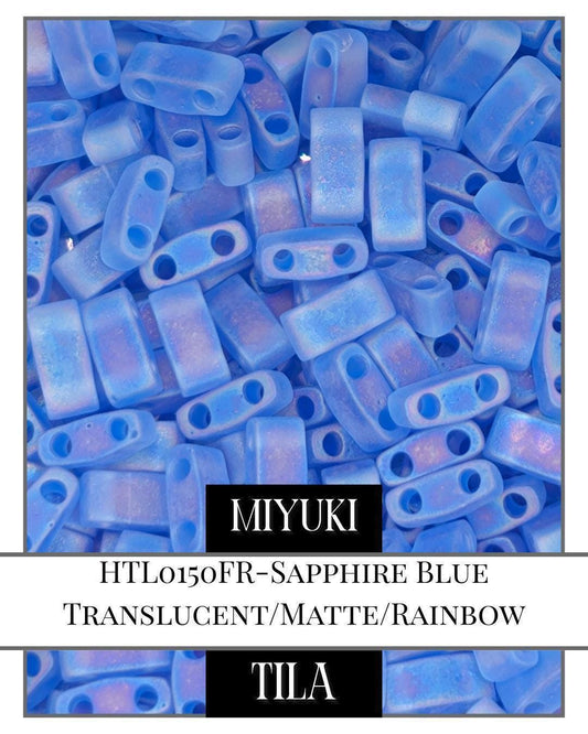 HTL0150FR-Miyuki Tila Beads:Sapphire Blue T/MA/R (7.5g pkg)