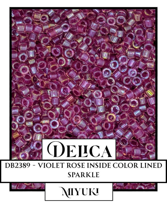 DB2389-Miyuki Delica 11/0:Violet Rose ICL/R (D) (7 gram pkg ~1400 Pcs)