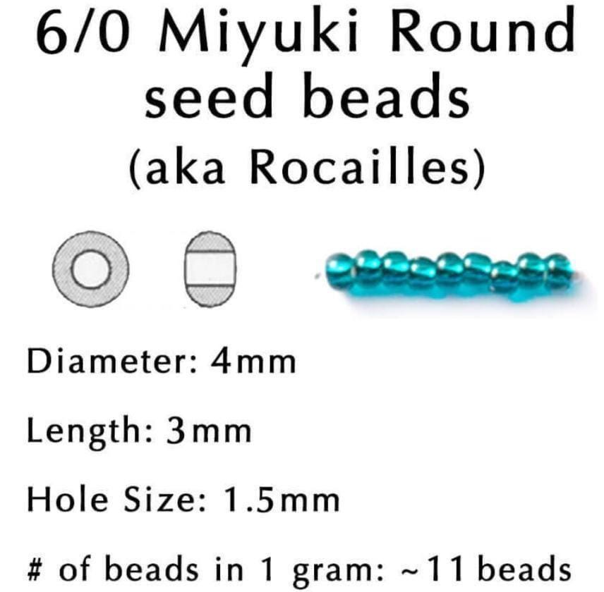 Miyuki Rocaille Beads: Punch Opaque Matte Glazed Rainbow - Size 6/0