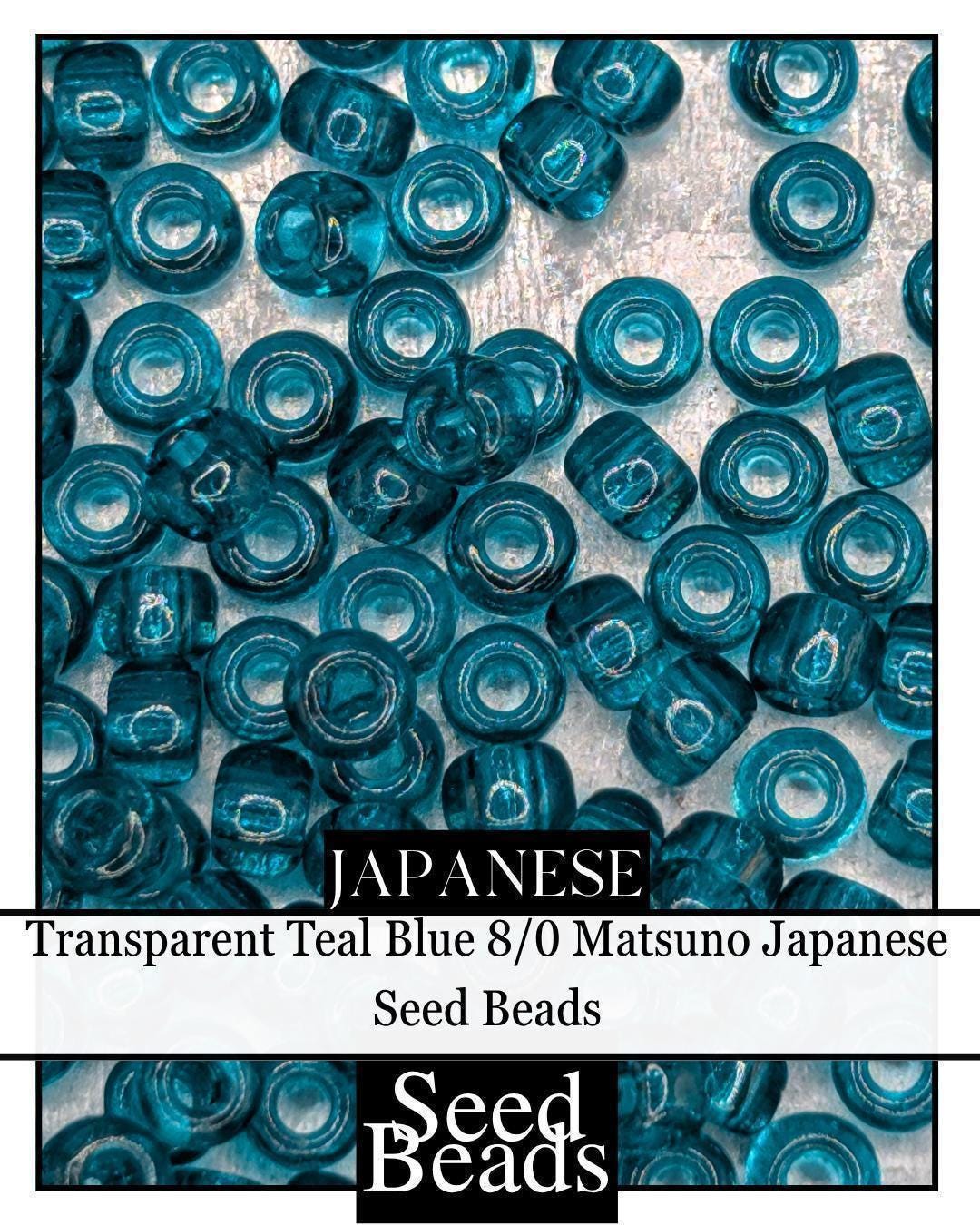 8284SB Transparent Teal Blue 8/0 (15g pkg)