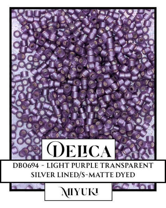 DB0694-Miyuki Delica 11/0:Light Purple T/SL/S-MA (D) (7 gram pkg ~1400 Pcs)