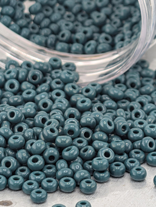 Opaque Emerald Green | Preciosa Ornela Seed Beads | Size 8/0 | 15g Pkg ~630 pcs