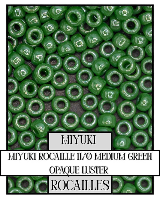 11-0431 Miyuki Rocailles 11/0 | Medium Green Opaque Luster 20g