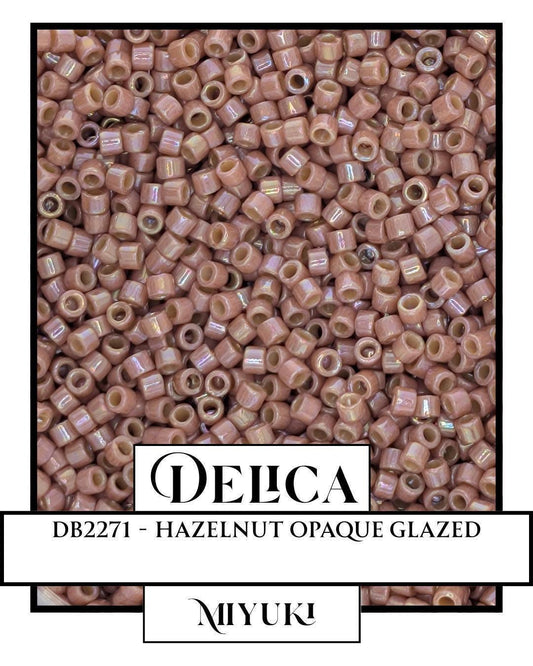 DB2271-Miyuki Delica 11/0:Hazelnut O/GL (7 gram pkg ~1400 Pcs)