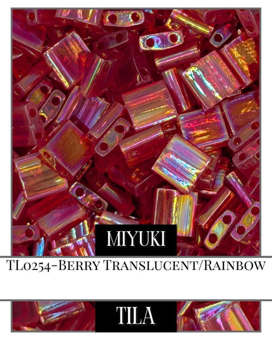 TL0254-Miyuki Tila Beads:Berry T/R (7.5g pkg)