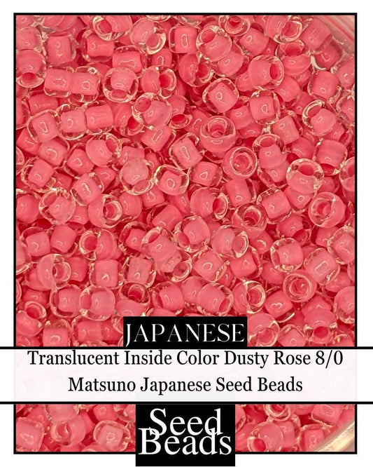 8296SB Translucent Inside Color Dusty Rose 8/0 (15g pkg)