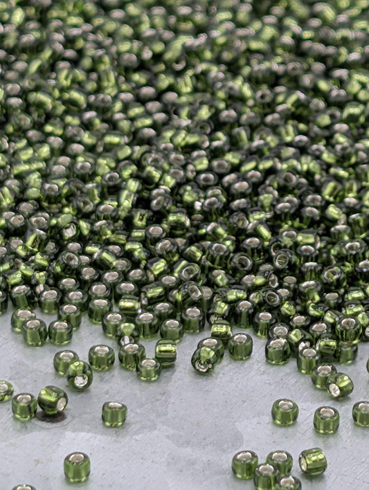 4810SB Japanese Seed Beads, Matsuno ,Olive Green Beads, Boho Jewelry Supplies, DIY Bracelet Kit