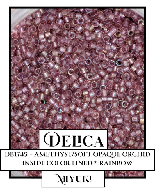 DB1745-Miyuki Delica 11/0:Amethyst/Soft Orchid ICL*/R (7 gram pkg ~1400 Pcs)