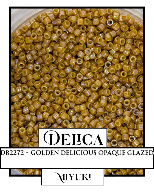 DB2272-Miyuki Delica 11/0:Golden Delicious O/GL (7 gram pkg ~1400 Pcs)