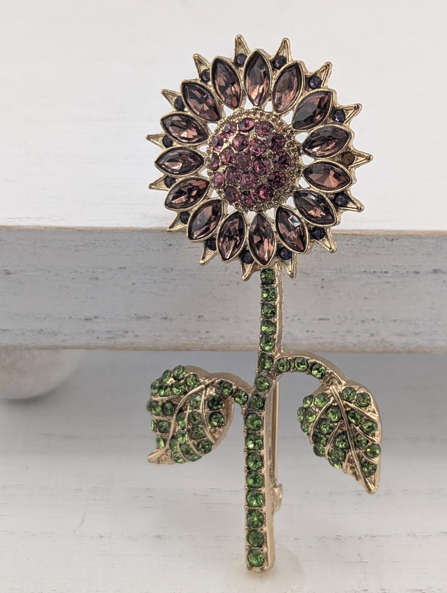 Golden Plate Sunflower  Brooch
