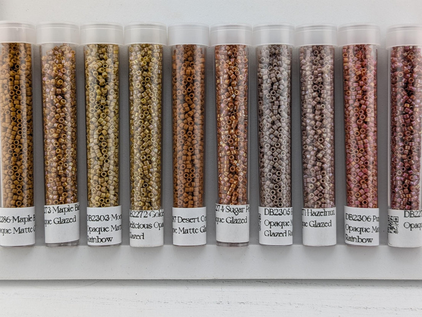 MEGA SALE: 35% OFF! Velvet Harvest 10-Color Palette Miyuki Delica Beads Set (6g Tubes) | Matte Opaque Glazed Collection
