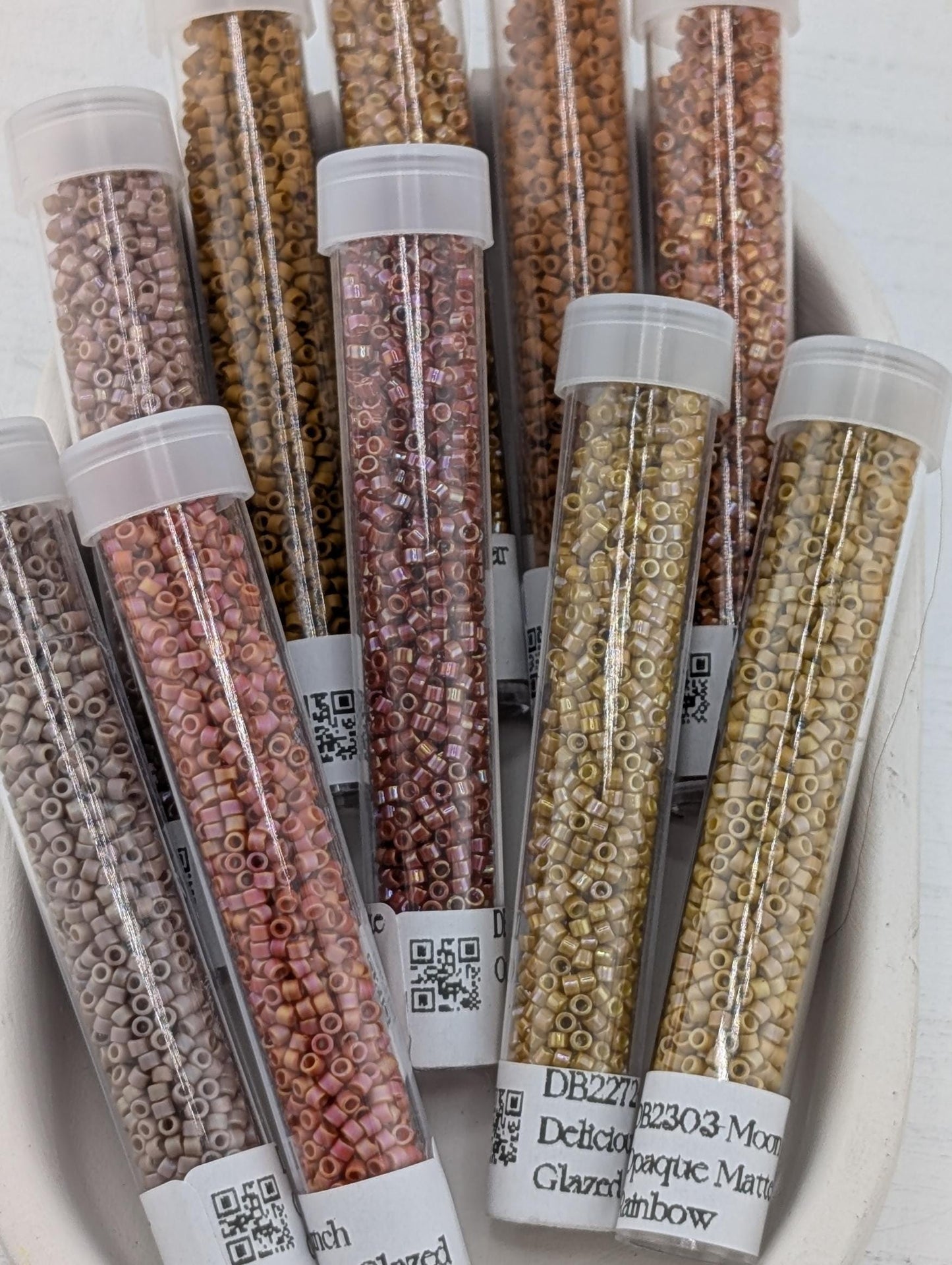 MEGA SALE: 35% OFF! Velvet Harvest 10-Color Palette Miyuki Delica Beads Set (6g Tubes) | Matte Opaque Glazed Collection