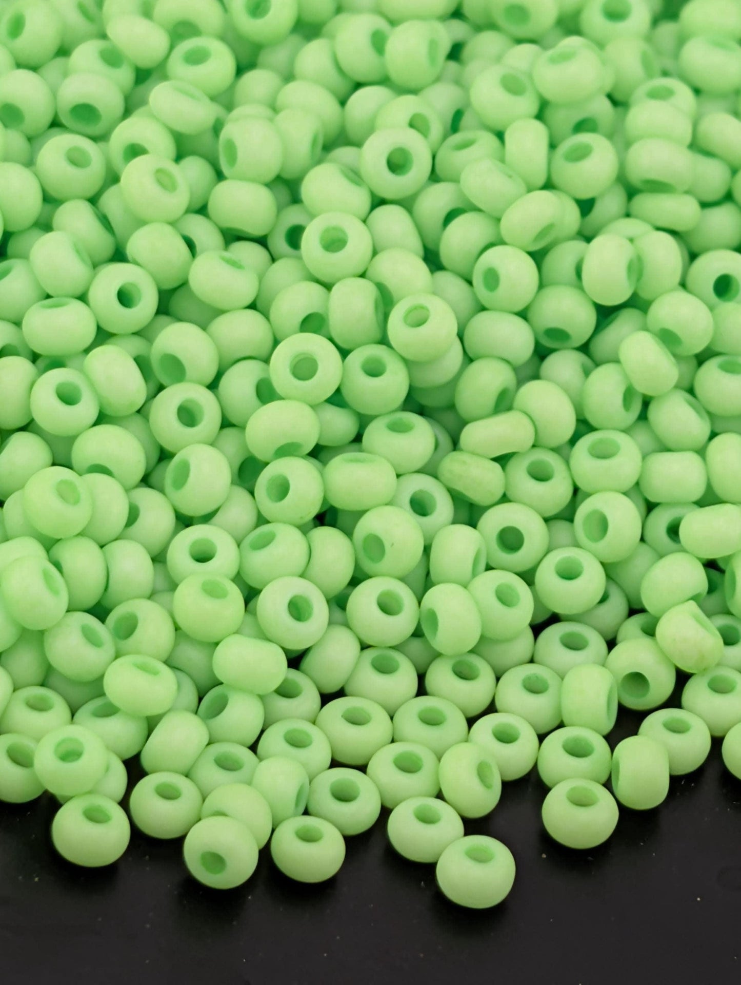 Opaque Terra Intensive Lime Green matte | Preciosa Ornela Seed Beads | Size 11/0 | 15g Pkg ~630 pcs