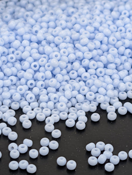 Opaque Light Turquoise Blue | Preciosa Ornela Seed Beads | Size 11/0 | 15g Pkg ~630 pcs