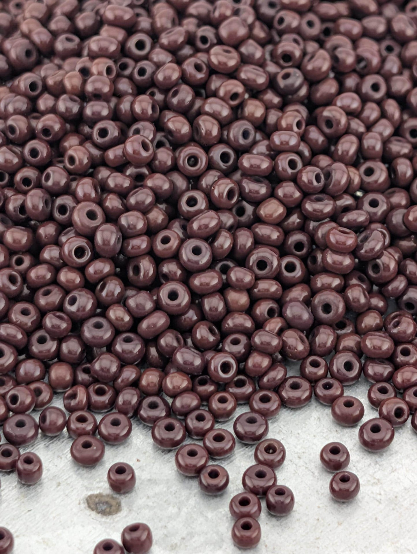 Opaque Dark Brown | Preciosa Ornela Seed Beads | Size 11/0 | 15g Pkg ~630 pcs