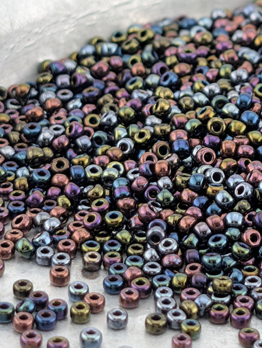 Opaque Bronze Red Iris | Preciosa Ornela Seed Beads | Size 11/0 | 15g Pkg ~630 pcs
