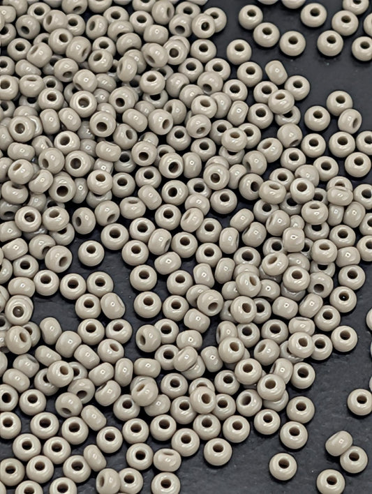 Opaque Gray | Preciosa Ornela Seed Beads | Size 11/0 | 15g Pkg ~630 pcs