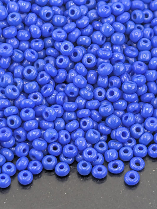 Opaque Blue Lapis | Preciosa Ornela Seed Beads | Size 11/0 | 15g Pkg ~630 pcs